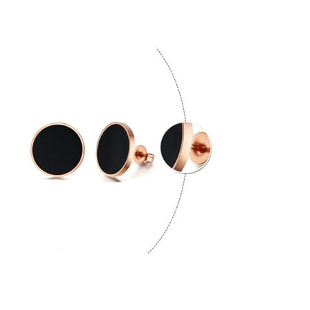 Adisaer Stainless Steel Womens Earring Black Rose Gold High Polished Stud Circle Tassel Earrings For Sensitive Adisaer Stainless Steel Womens Earring Black Rose Gold High Polished Stud Circle Tassel Earrings For Sensitive